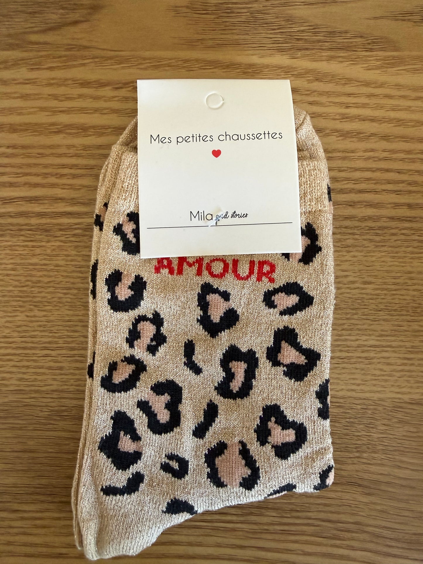 Chaussette léopard amour