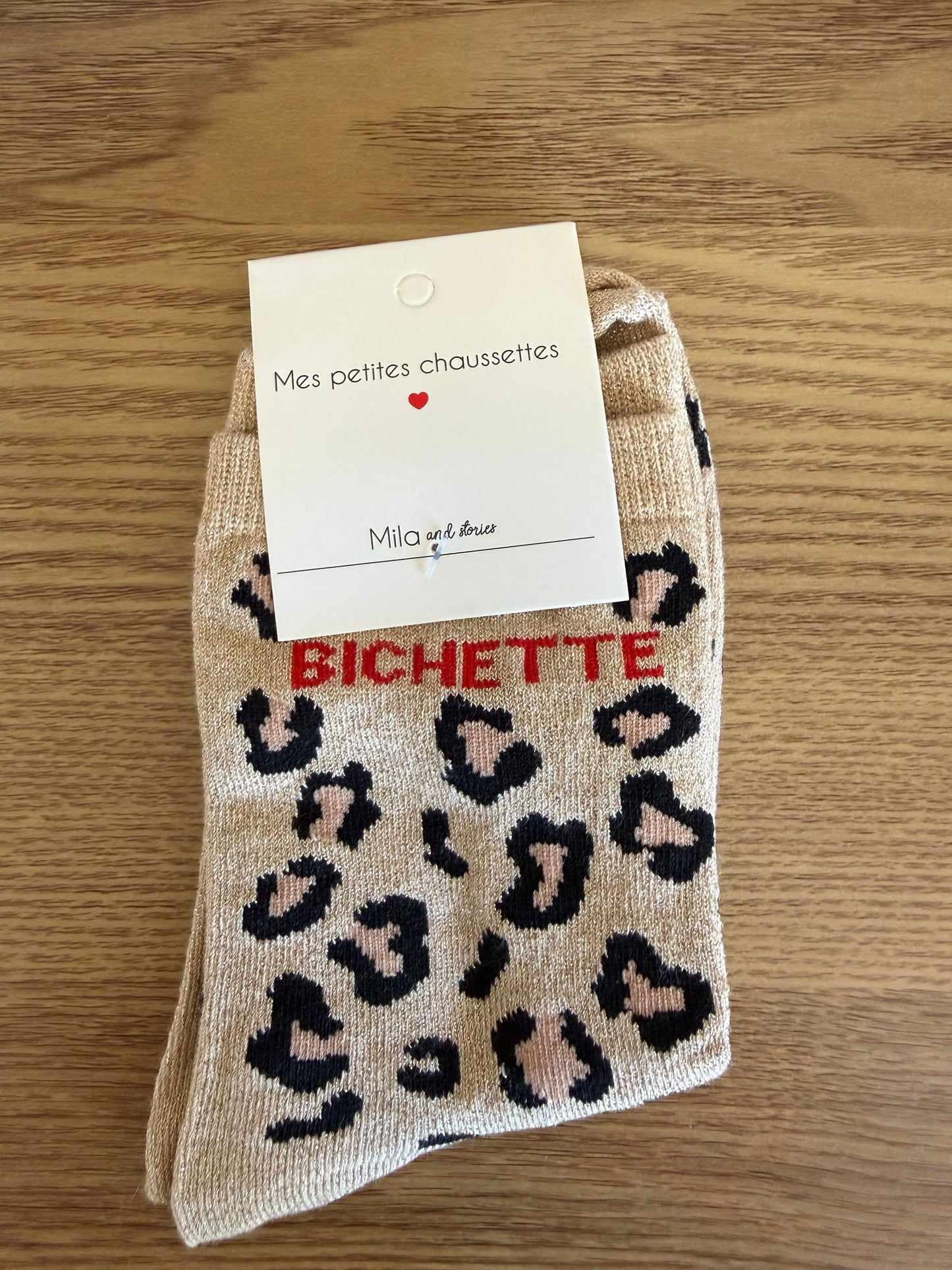 Chaussette léopard bichette
