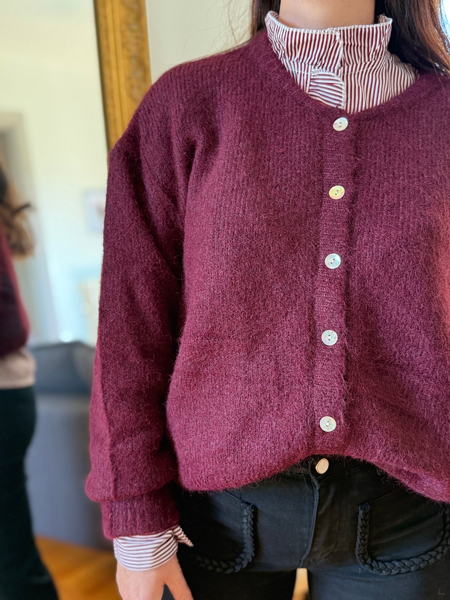 Gilet Ange Bordeaux