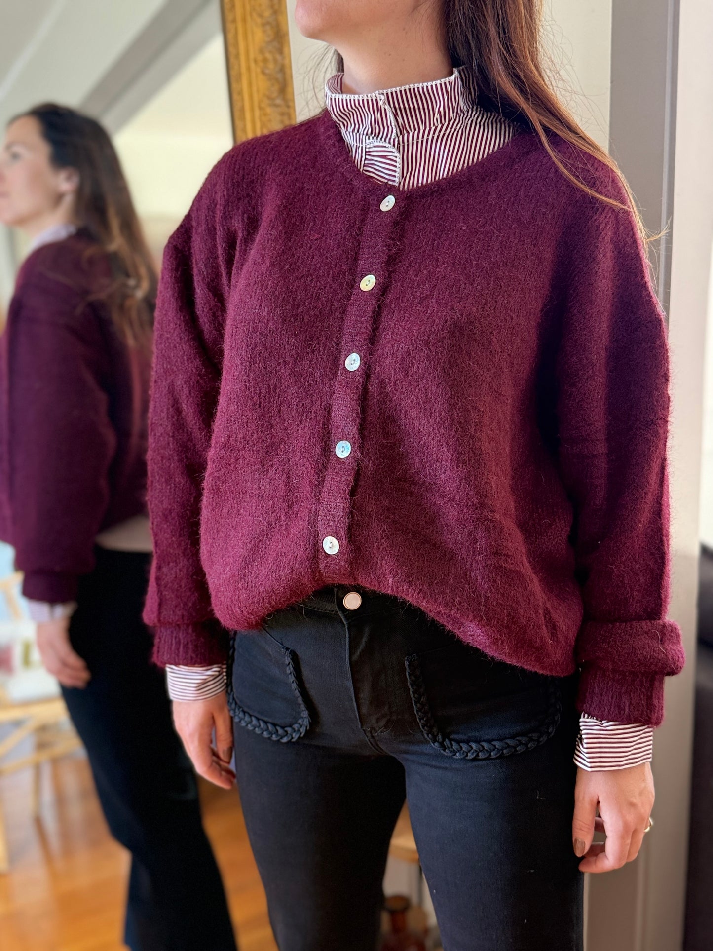 Gilet Ange Bordeaux