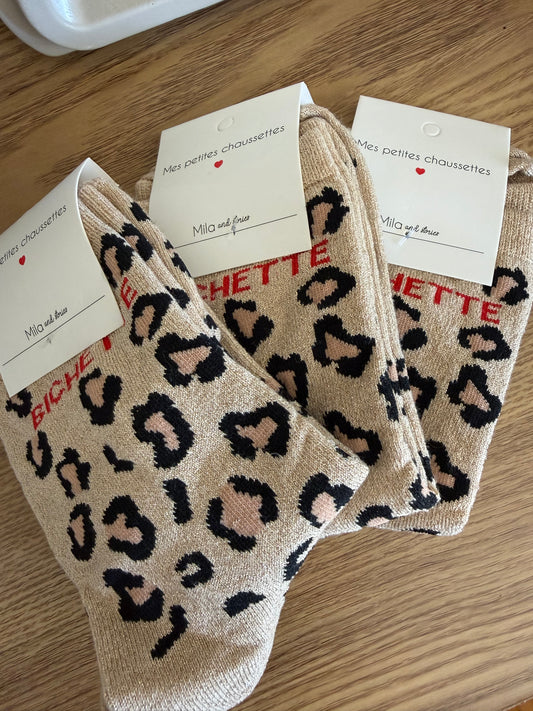 Chaussette léopard bichette
